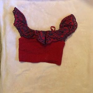 Off the shoulder crop top